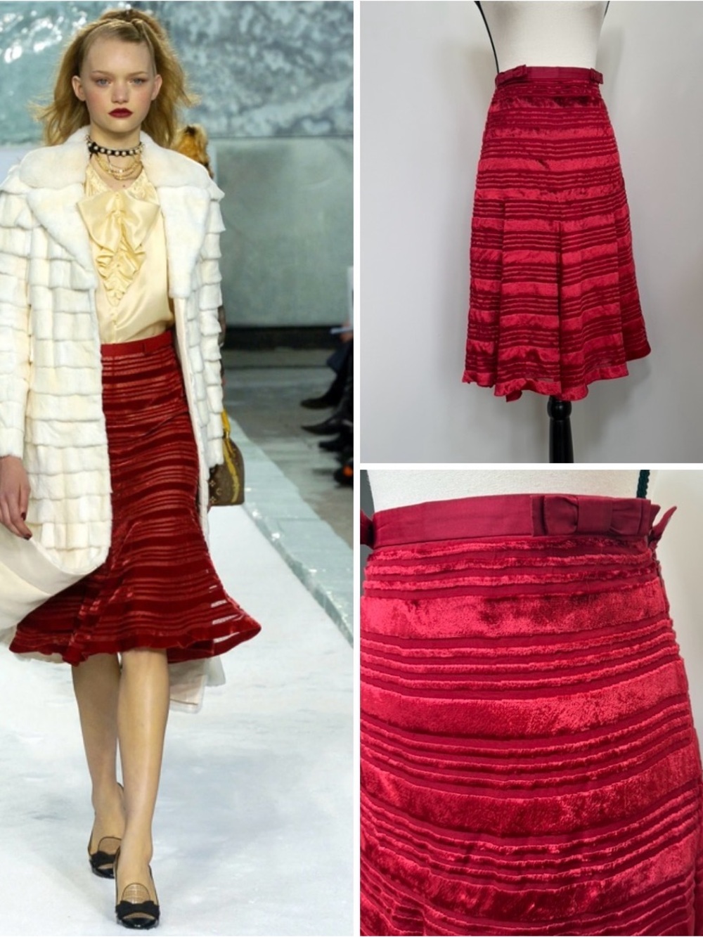 Vintage Louis Vuitton FW 2004 Runway Skirt Size By Marc Jacobs FR 34